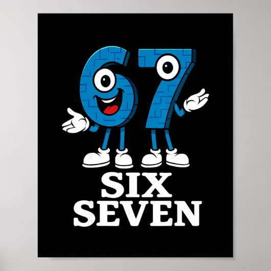 67 Six Seven 6-7 - Funny Italian Brainrot Kids Gam Poster (Voorkant)