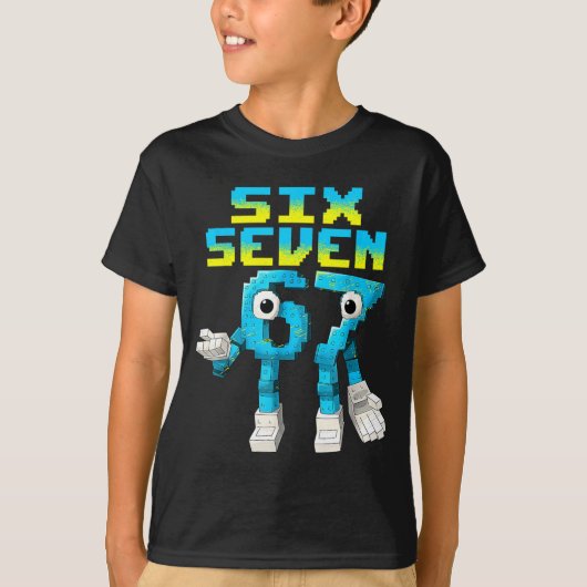 67 Six Seven 6-7 - Funny Italian Brainrot Kids Gam T-shirt (Voorkant)