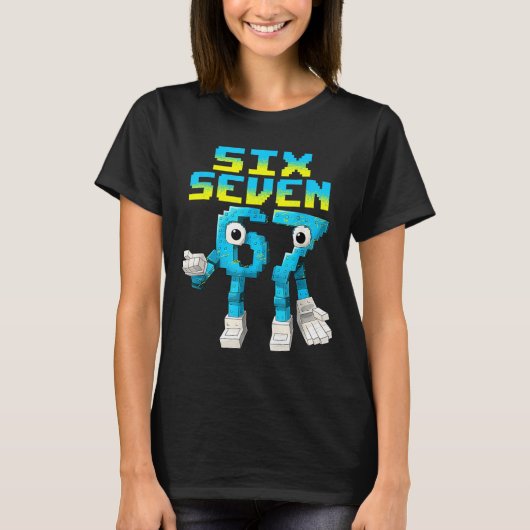 67 Six Seven 6-7 - Funny Italian Brainrot Kids Gam T-shirt (Voorkant)