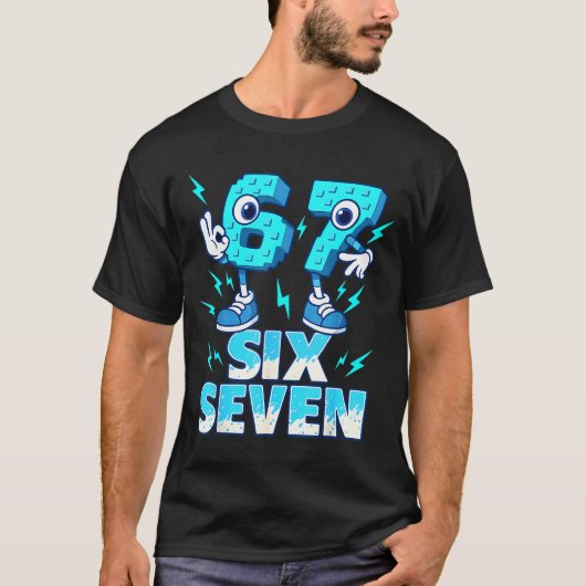 67 Six Seven 6-7 - Funny Italian Brainrot Kids Gam T-shirt (Voorkant)