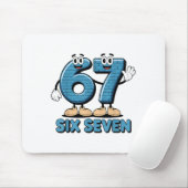 67 Six Seven 6-7 Funny Italian Brainrot Kids Gamin Muismat (Met muis)