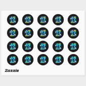 67 Six Seven 6-7 Funny Italian Brainrot Kids Gamin Ronde Sticker (Vel)
