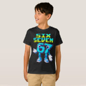 67 Six Seven 6-7 Funny Italian Brainrot Kids Gamin T-shirt (Voorkant volledig)