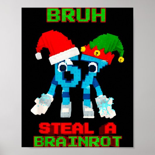 67 Six Seven 6-7 - Funny Steal Brainrot Kids Chris Poster (Voorkant)