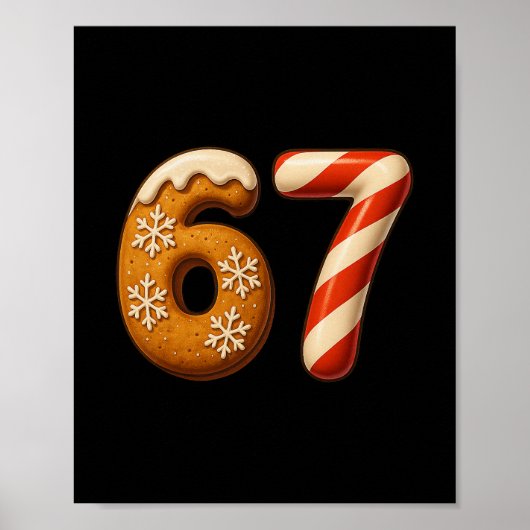 67 Six Seven 6-7 Gemberkoek Snoepriet Kerstmis Poster (Voorkant)