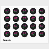 67 Six Seven 6-7 Giftige Hersen Drip - Grappige Ki Ronde Sticker (Vel)