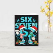 67 Six Seven 6-7 - Grappige Italiaanse Brainrot Ki Kaart (Gele Bloem)