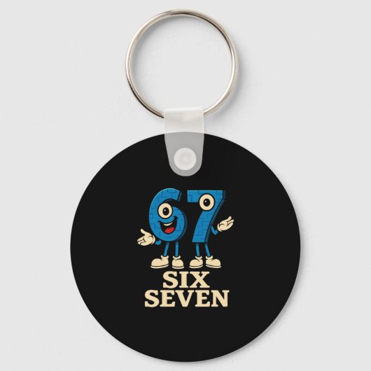 67 Six Seven 6-7 - Grappige Italiaanse Brainrot Ki Sleutelhanger (Voorkant)