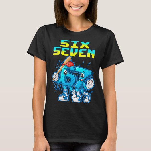 67 Six Seven 6-7 - Grappige Italiaanse Brainrot Ki T-shirt (Voorkant)