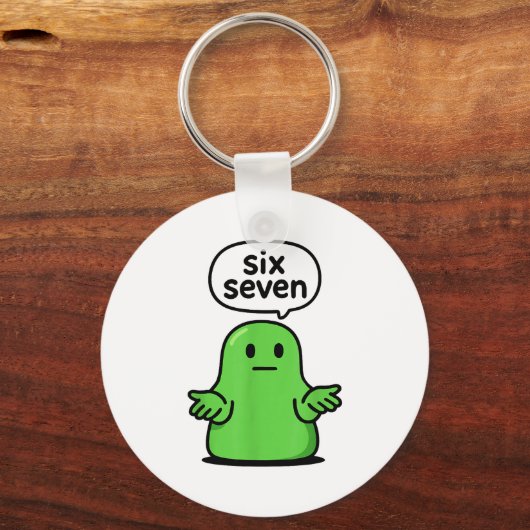 67 Six Seven 6-7 Green Blob Slime - Funny Kids Bra Sleutelhanger (Voorkant)
