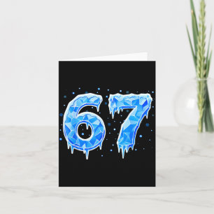 67 Six Seven 6-7 Ijs - Brainrot Meme Grappige Tien Bedankkaart