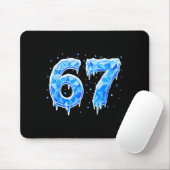 67 Six Seven 6-7 Ijs - Brainrot Meme Grappige Tien Muismat (Met muis)
