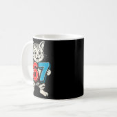 67 Six Seven 6 7 Kat Grappig  Koffiemok (Voorkant links)