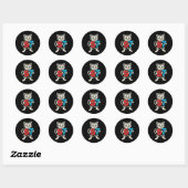 67 Six Seven 6 7 Kat Grappig  Ronde Sticker (Vel)