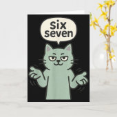 67 Six Seven 6-7 Kat - Grappige Kinderen Gamen Bra Kaart (Gele Bloem)