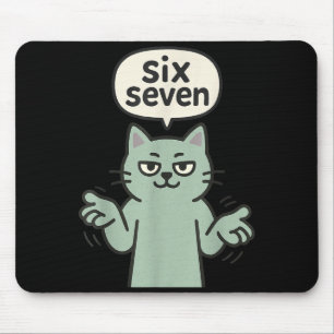67 Six Seven 6-7 Kat - Grappige Kinderen Gamen Bra Muismat