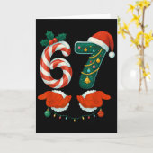67 Six Seven 6 7 Meme Aangepaste Kerstmat voor Kop Kaart (Gele Bloem)
