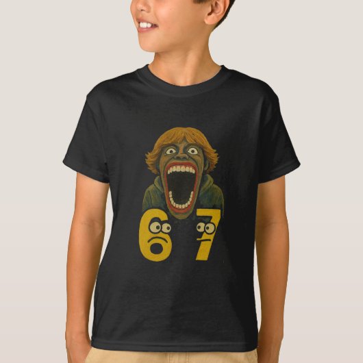 67 Six Seven 6 7 Meme Design Funny 6 7 2  T-shirt (Voorkant)