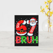 67 Six Seven 6 7 Meme Funny Santa Christmas Shirt  Kaart (Gele Bloem)