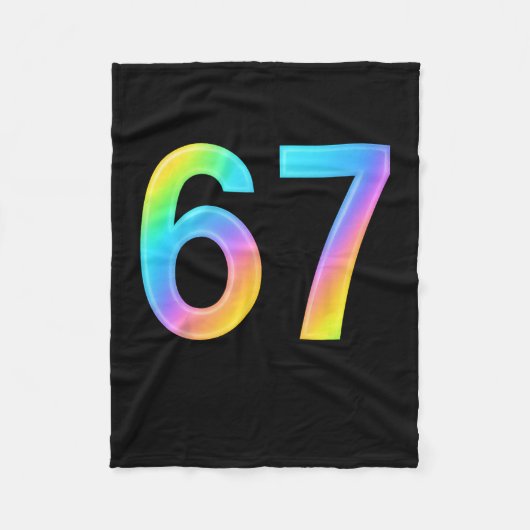 67 Six Seven 6 7 Meme Ontwerp Grappig 6 7 1 Fleece Deken (Voorkant)