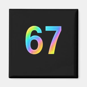 67 Six Seven 6 7 Meme Ontwerp Grappig 6 7 1 Magneet
