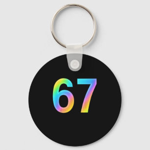 67 Six Seven 6 7 Meme-ontwerp Grappig 6 7 1  Sleutelhanger
