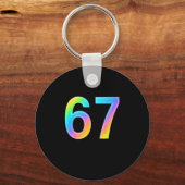 67 Six Seven 6 7 Meme-ontwerp Grappig 6 7 1 Sleutelhanger (Voorkant)