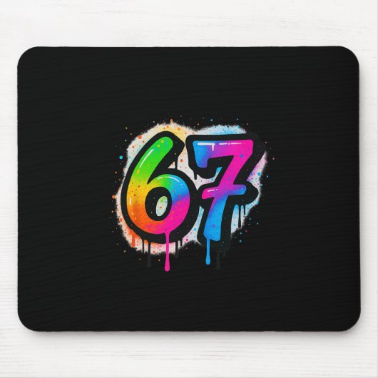 67 Six Seven 6 7 Meme Ontwerp Grappig 6 7 3 Muismat (Voorkant)
