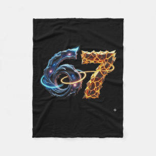 67 Six Seven 6 7 Meme Ontwerp Grappig 6 7 4 Fleece Deken
