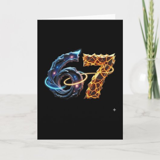 67 Six Seven 6 7 Meme-ontwerp Grappig 6 7 4 Kaart (Voorkant)