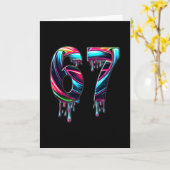 67 Six Seven 6 7 Meme Ontwerp Grappig 6 7  Kaart (Gele Bloem)
