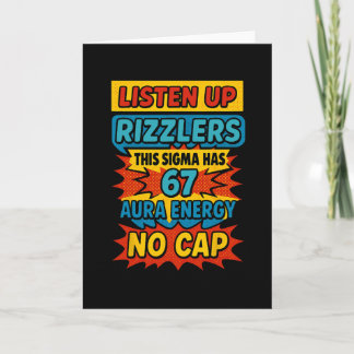 67 Six Seven 6 7 Meme Ontwerp Grappig 6 7 Sigma Ri Kaart