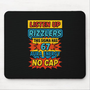 67 Six Seven 6 7 Meme Ontwerp Grappig 6 7 Sigma Ri Muismat