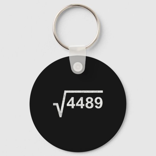 67 Six Seven 6-7 Meme Vierkantswortel 4489 Informe Sleutelhanger (Voorkant)