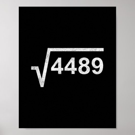 67 Six Seven 6-7 Meme Vierkantswortel 4489 Slang W Poster (Voorkant)