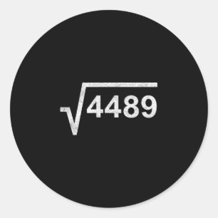 67 Six Seven 6-7 Meme Vierkantswortel 4489 Slang W Ronde Sticker