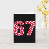 67 Six Seven 6 7 Meme Voor Mannen Vrouwen Kinderen Kaart (Gele Bloem)