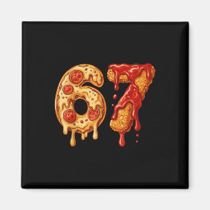 67 Six Seven 6-7 Pizza & Chicken Nugget - Kids Bra Magneet