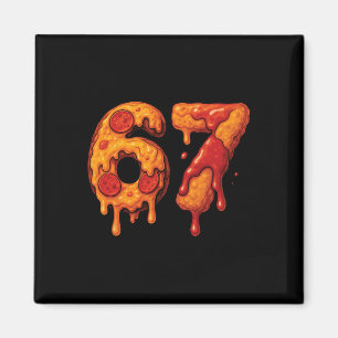 67 Six Seven 6-7 Pizza En Chicken Nugget - Brainr Magneet