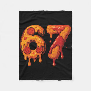 67 Six Seven 6-7 Pizza En Kipnugget Breinroest Fleece Deken