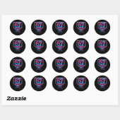 67 Six Seven Baseball Ice Cream Drip Cool Meme 67  Ronde Sticker (Vel)