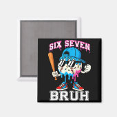 67 Six Seven Baseball Ice Cream Drip Number 67 Pla Magneet (Voorkant / Achterkant)