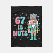 67 Six Seven Birthday Nutcracker Holiday Funny Chr Fleece Deken (Voorkant)