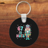 67 Six Seven Birthday Nutcracker Holiday Funny Chr Sleutelhanger (Voorkant)