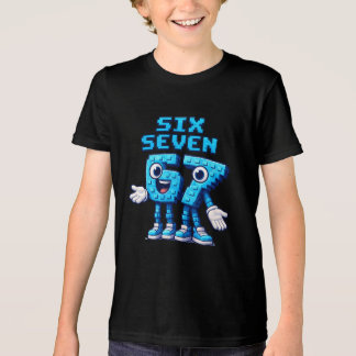 67 Six Seven Blauw Retro Popcultuur Tri-Blend Shirt