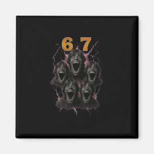 67 Six Seven Bootleg 6 7 Meme Ontwerp Grappig 6 7 Magneet