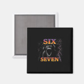 67 Six Seven Bootleg 6 7 Meme Ontwerp Grappig 6 7 Magneet (Voorkant / Achterkant)