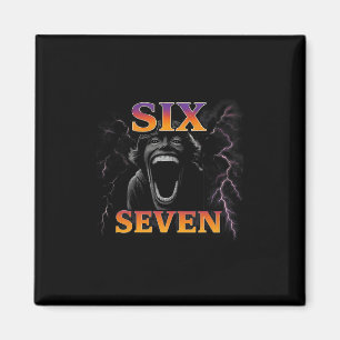 67 Six Seven Bootleg 6 7 Meme Ontwerp Grappig 6 7 Magneet