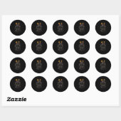 67 Six Seven Bootleg 6 7 Meme Ontwerp Grappig 6 7 Ronde Sticker (Vel)