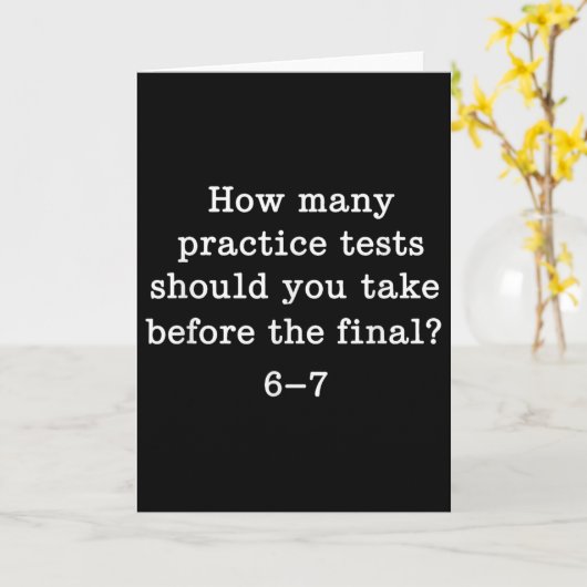 67 Six Seven Brainrot Gen Alpha Grappig Rapport Le Kaart (Gele Bloem)